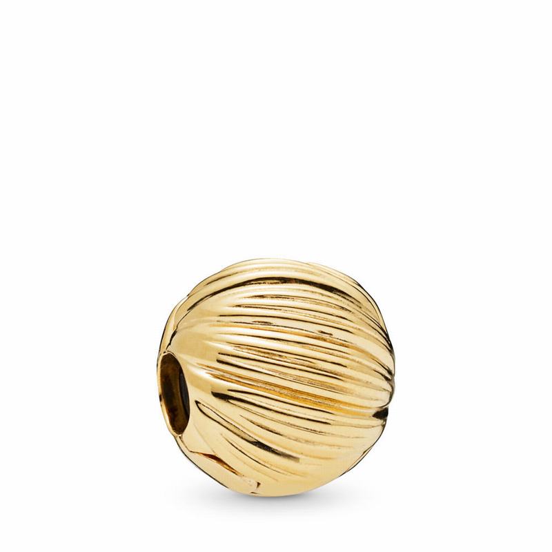 Pandora Shine™ Seeds Of Elegance Clip Charm - 18ct Gold Plated/Silicone - Canada | OG2170VT